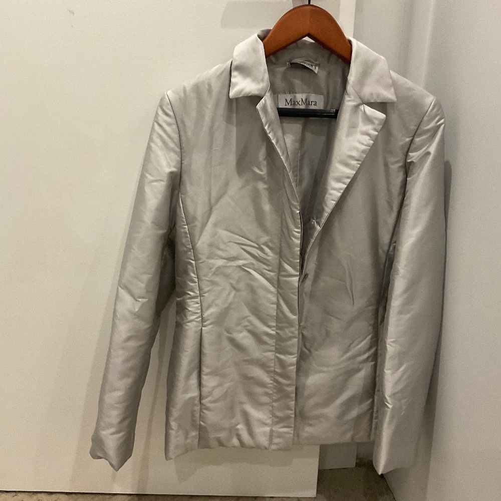 Max Mara  silver grey blazer.